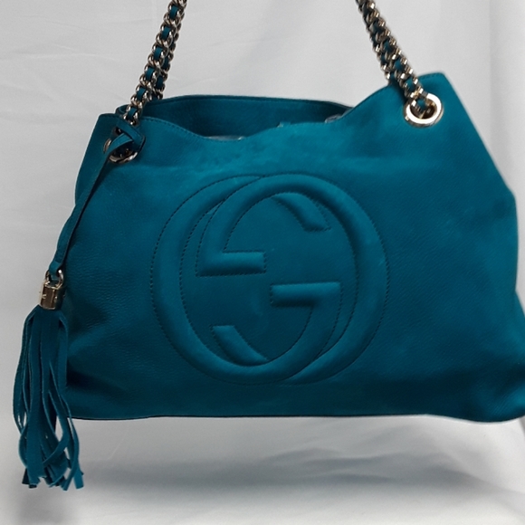 New GUCCI 308982 suede Chain Strap shoulder bag - Picture 3 of 8
